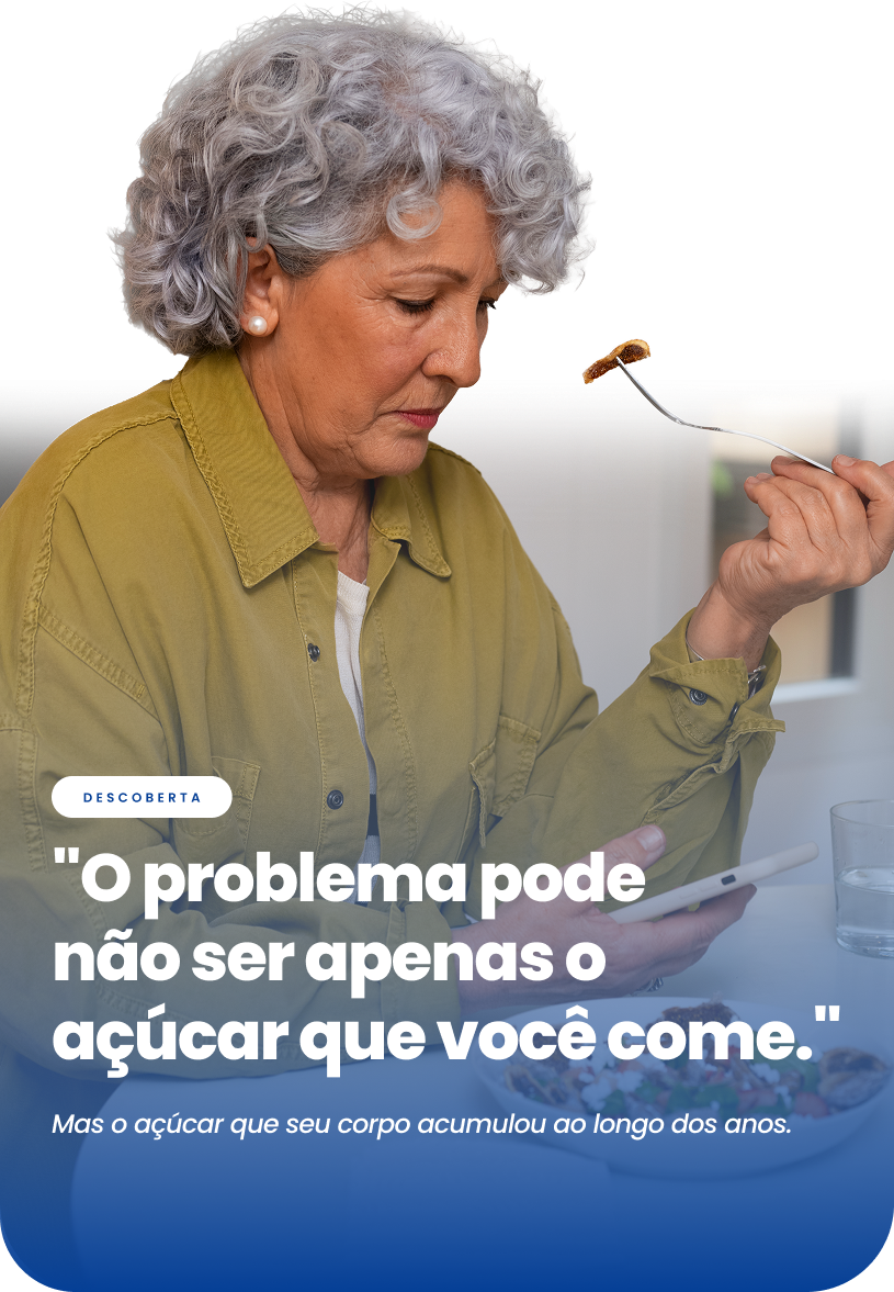Pessoa com diabetes controlando alimentação